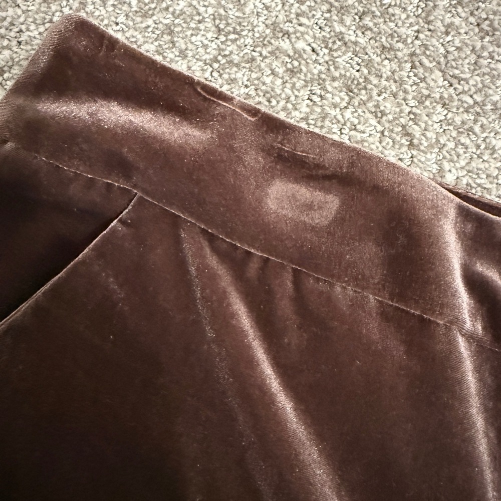 Sofia Jeans Velvet‎ Wide Leg Pants French Toast Brown Size 16 Luxury Evening - Picture 4 of 10